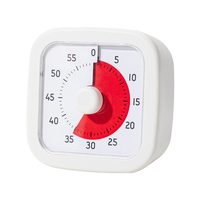 Timer Visual 60 menit operasi senyap, alat pembelajaran perlengkapan sekolah rumah, Timer pertemuan meja anak-anak, Timer dapur plastik