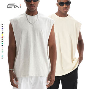 Offre Spéciale Design personnalisé hommes sans manches Fitness débardeur respirant bord brut Gym gilet capuche col imprimer propres Options de conception - Product Image 1