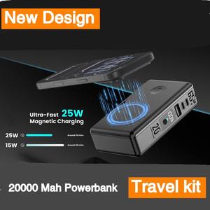 Cargador Inalámbrico Magnético de Gran Capacidad 20000mAh, 25w, con Pantalla, para Teléfono y Reloj, Venta al Por Mayor - Product Image 3