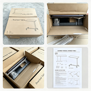 <span class=keywords><strong>Table</strong></span> <span class=keywords><strong>de</strong></span> <span class=keywords><strong>lit</strong></span> médicale réglable en hauteur avec roulettes verrouillables pour chambre <span class=keywords><strong>de</strong></span> patient - Product Image 5