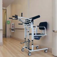 Chaises de transfert de patients à levage hydraulique - Cadre en acier réglable Chaises de transport médical pour hôpitaux Maisons de retraite