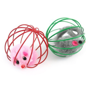 Juguete para Gatos Yommy, Pelota con Ratón en el Interior, 6 cm de Diámetro, Juego Interactivo para Mascotas - Product Image 2