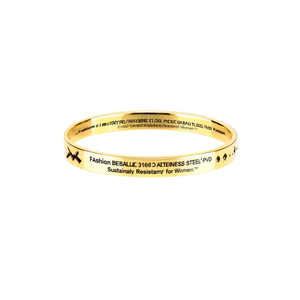 Fashion <b>Bangle</b> 316L Stainless Steel PVD Gold Plating Sustainable Resistant Jewelry <b>for</b> Women - Product Image 2