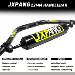 Guidon de Dirt Bike de moto de grande hauteur 1 1/8 "28mm avec coussin en <span class=keywords><strong>mousse</strong></span>, pour guidon de Pit Bike pour Motocross ATV Quad Pit Dirt Bike - Product Image 4