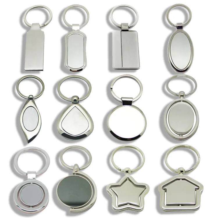 Porte-clés personnalisé en métal sculpté blanc, conception d'avion et de voiture, vente en gros, porte-clés en vrac, 1 pièce