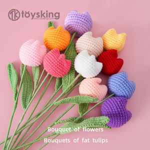 Tulipán gordo de lana flor terminada deportes vida deportes café hombre recto para enviar novia amante ramo - Product Image 6