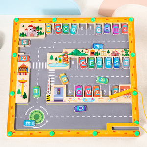 <span class=keywords><strong>Jeu</strong></span> de labyrinthe de stationnement en bois Montessori personnalisé pour enfants, <span class=keywords><strong>jeu</strong></span> éducatif d'apprentissage pour garçons et filles - Product Image 3