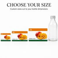 Étiquettes personnalisées pour bouteilles de boissons, étiquettes adhésives imperméables pour emballages de jus, service d'impression