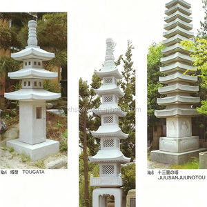 Japanse Stijl Tuin Buiten Ornament Natuurlijk Graniet Snijwerk Grote Pagode Lantaarn Go Ju No Tou Te Koop - Product Image 3