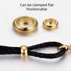 <span class=keywords><strong>Perles</strong></span> d'extrémité rondes en acier inoxydable plaqué or 18 carats, <span class=keywords><strong>perles</strong></span> <span class=keywords><strong>à</strong></span> sertir, <span class=keywords><strong>perles</strong></span> d'espacement, <span class=keywords><strong>perles</strong></span> de finition pour la fabrication de bracelets et de colliers - Product Image 2