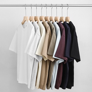 Fabricant de T-shirts de premier plan, vente en gros de T-shirts à épaules tombantes, poids lourd 230g, impression de logo de marque personnalisée, T-shirts vierges pour hommes - Product Image 2