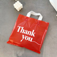 Sac de shopping personnalisé avec nom de marque, logo imprimé, sac d'emballage pour vêtements de boutique, sac en plastique LDPE avec poignée, sacs découpés