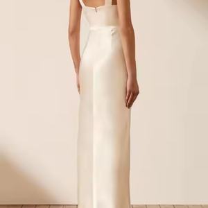 Nuevo Vestido de Playa de Verano de Alta Calidad, Sexy, con Tirantes Finos, Escote en V, Espalda Descubierta, de Satén Sedoso, Maxi, Modesto - Product Image 4