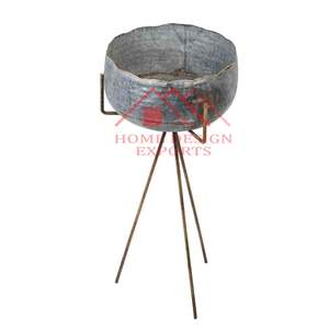 Macetas para el hogar, hoteles y restaurantes, decoración, macetas de flores Vintage, decoración de granja Vintage, flores de forma redonda de hierro - Product Image 1