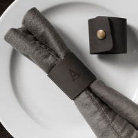 Anneau de serviette en matériau divers, clip de table d'hôtel, modèle simple et sportif quatre saisons L-138, boucle de nappe en sachet OPP