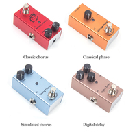 Pédale d'Effets de Guitare Électrique Mini Distortion Crunch Single, True Bypass 9V DC pour Kit Guitare Basse