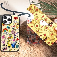 Coque de téléphone à panneau arrière magnétique remplaçable pour Iphone17/17pro/17promax/17air avec le puzzle coloré de dorure