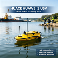 CHCNAV Apache 3 USV RTK, navire d'arpentage sans pilote, sondeur à faisceau unique pour la cartographie topographique sous-marine