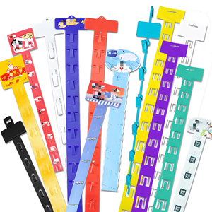 Custom Printed PP Plastic Supermarket Snack Display Hanging <b>Strip</b> With Header Card - Product Image 1