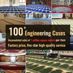 Haute qualité moderne Sajjada Jacquard dentelle garnitures flanelle tissu persan prière pèlerinage tapis nouveau Design personnalisable maison Nylon - Product Image 5