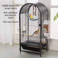 Grande cage à oiseaux décorative pour la maison, volière pour perroquet, calico, agapornis, pinson, canari, cage à oiseaux en métal spacieuse pour usage intérieur