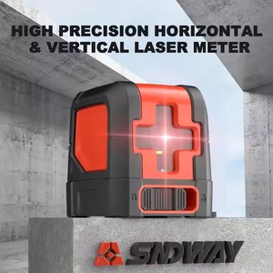 Sndway Tự Động Quay Công Cụ Xây Dựng 360 Độ Máy Ánh Sáng Màu Đỏ Laser Cấp Độ Tự Làm 2in 1 Laser Kỹ Thuật Số Cấp Thước SW-311R - Product Image 4