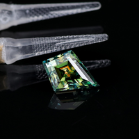 Bijouterie Colliers Bagues Boucles d'oreilles Diamants verts lâches Pierre de Moissanite