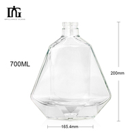 Botol kaca Rum desain unik klasik, Vodka wiski 500ml 700ml 750ml