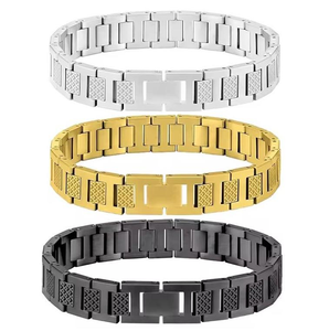Gelang Geometris Trendi dari Baja Anti Karat, Unik untuk Hadiah Ulang Tahun, Dilengkapi Kemasan Kotak - Product Image 1