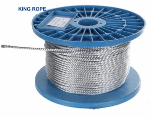 Factory Wholesale Electric Galvanized 6x7 7x7 Steel Wire Rope Cableway 8mm 12mm