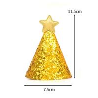 Chapeaux de fête d'anniversaire en forme d'étoile scintillante en gros, mini-couronnes brillantes avec topper étoile, couvre-chefs pour enfants pour célébrations d'anniversaire
