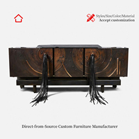Table console en bois chic et artistique pour salon de villa, style moderne, luxe léger, minimaliste, personnalisable, hauteur réglable, design