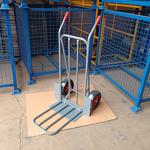 Chariot à main à 2 roues, capacité de charge de 200 kg, chariot à palettes en acier industriel S-6 argenté - Product Image 2