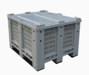 Grande boîte de palette en plastique pliable, de stockage en vrac, spécifications industrielles standard, empilable, robuste, pliable - Product Image 5