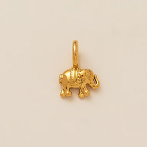 Breloques d'insectes et d'animaux |   Pendentif en acier inoxydable plaqué or PVD 18 carats avec motifs papillon, éléphant, cheval, tortue, flamant rose, serpent, abeille et empreinte de patte - Product Image 6