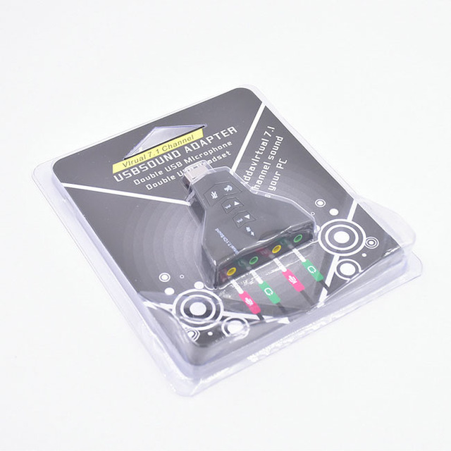 External USB 2.0 to 3D Virtual 5.1 Audio Sound Card Adapter PC Laptop