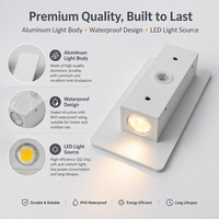 Applique murale LED extérieure étanche IP65 en aluminium, éclairage haut/bas, 6W 18W 24W, lampe de porche moderne pour l'éclairage de façade de jardin