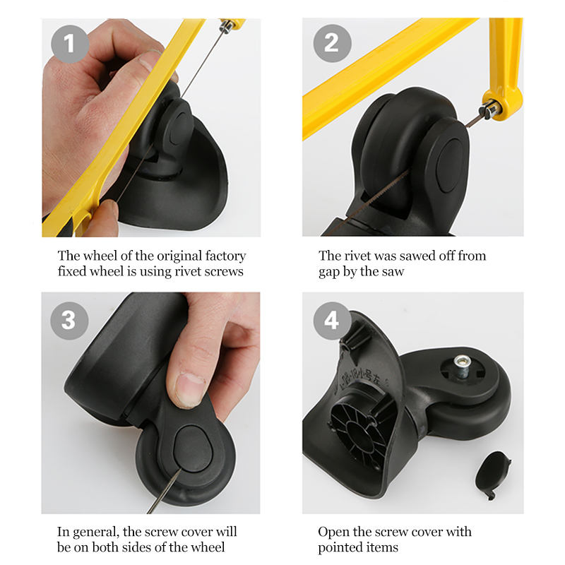 Adjustable Nylon Replacement Luggage Wheels for Suitcases 20