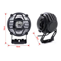Phare avant de vélo électrique en alliage d'aluminium, grande taille, avec klaxon, pour vélo à pneus larges et motoneige