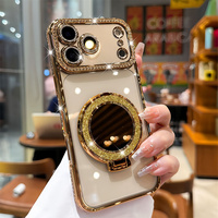 Étui de téléphone de luxe GSCASE effet miroir pour iPhone 15 16 17 18 Pro Max, électroplaqué S25 S26 Ultra, coque de téléphone avec paillettes