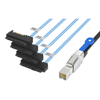 MINISAS 26PIN SFF8088 ke SFF8088 kabel penghubung komputer kabel SAS Mini 26p hingga 26pin, Harddisk