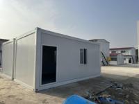 Maison conteneur pliable facile à monter, kit de maisonnette préfabriquée, solution à ossature métallique pour l'expansion urbaine et la vie en milieu rural