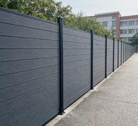 Système de clôture en composite bois-plastique haute densité, poteaux et rails, installation facile sans outil, système de fixation rapide, clôture WPC