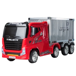 <span class=keywords><strong>Camion</strong></span> jouet électrique pour enfants 4x4 <span class=keywords><strong>avec</strong></span> <span class=keywords><strong>remorque</strong></span> à conteneur en plastique, pour les enfants de 2 à 4 ans - Product Image 1