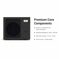 Système de pompe à chaleur air-eau DC R290 à haut rendement énergétique, 6 kW, chauffage/refroidissement/eau chaude sanitaire, double rotation, COP, directement de l'usine