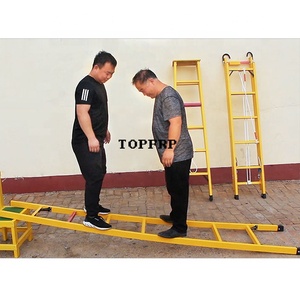 Straight Step Ladder Insulated Fiberglass Customized Frp Electric De Fibra De Vidrio Frp Extension Telescopic 150kg - Product Image 3