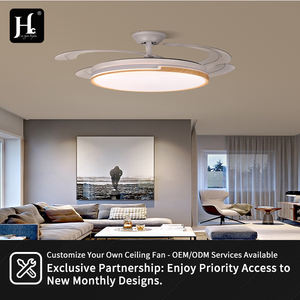 Ventilador de Techo de Diseño Moderno de Lujo de 72W/96W con Iluminación LED, Lámpara de Araña Nórdica Ajustable para Sala de Estar, Material de Hierro y Acrílico - Product Image 5