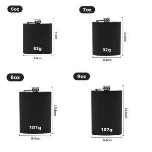 Flacons à liqueur en acier inoxydable, flacon à liqueur mat, coffret cadeau, flacon à liqueur rond pour la sublimation, pour la France, <span class=keywords><strong>Grand</strong></span> Teton, Krupik Hoffman - Product Image 5