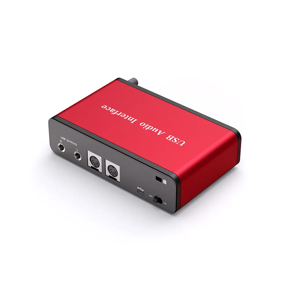 Interfaz de Audio USB para grabación de Podcasting y Streaming, latencia Ultra baja, Plug and Play, sin ruido, XLR, para PC