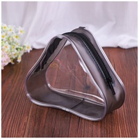 Boîte transparente en PVC avec fermeture éclair, sac de rangement renforcé et épaissi, organiseur de soutien-gorge invisible, étui de rangement pour cache-tétons, trousse de maquillage en PVC